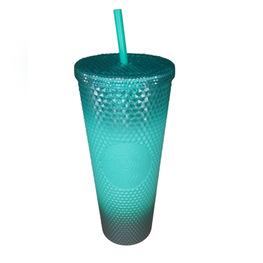 Green Starbucks gradient studded acrylic tumbler